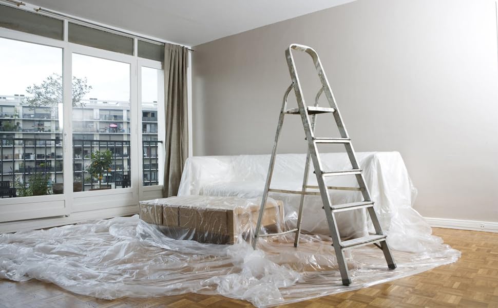 Warp 2 mil 9x12 ft plastic drop cloth